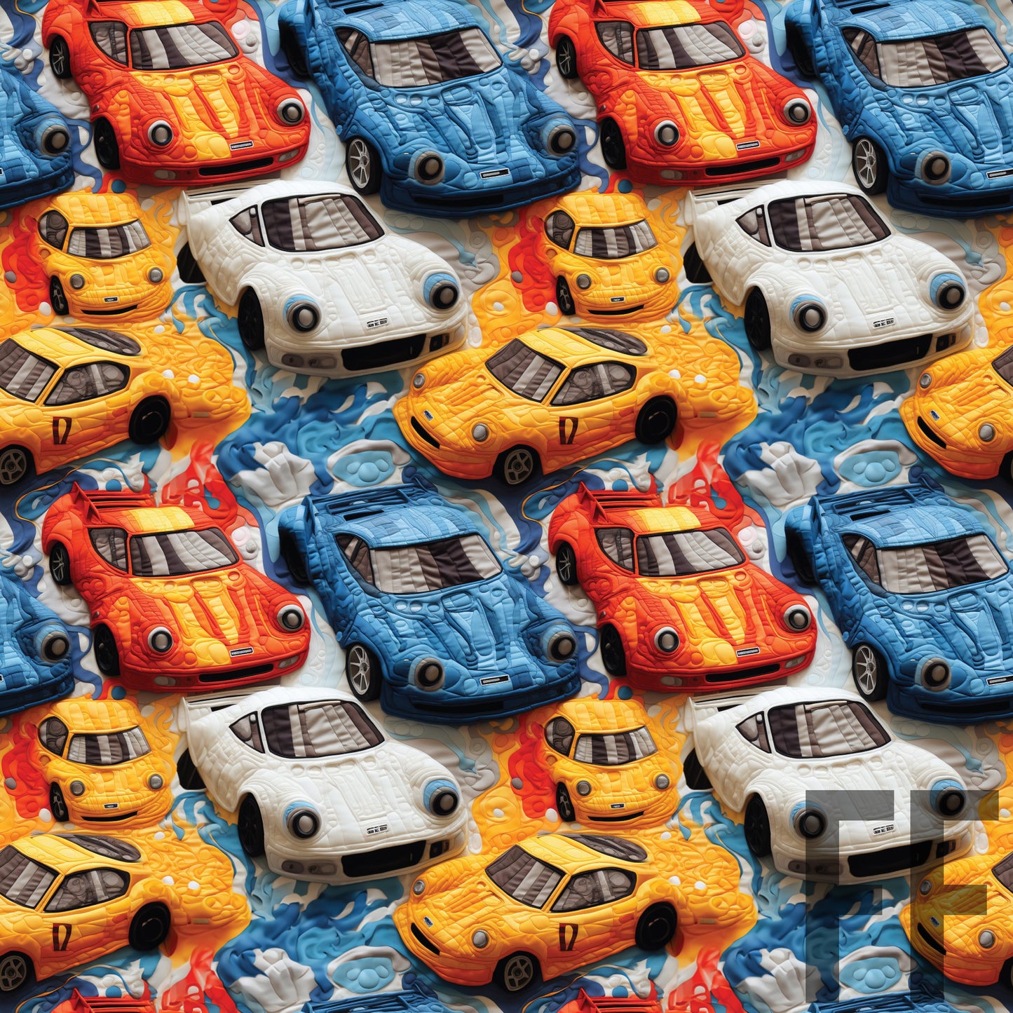 Melting Racing Cars Quilt