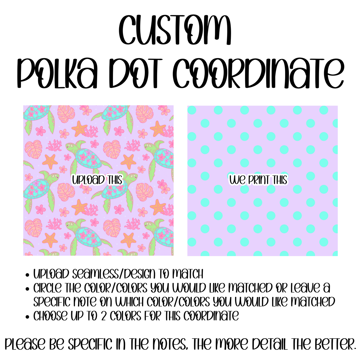 Custom polka dots