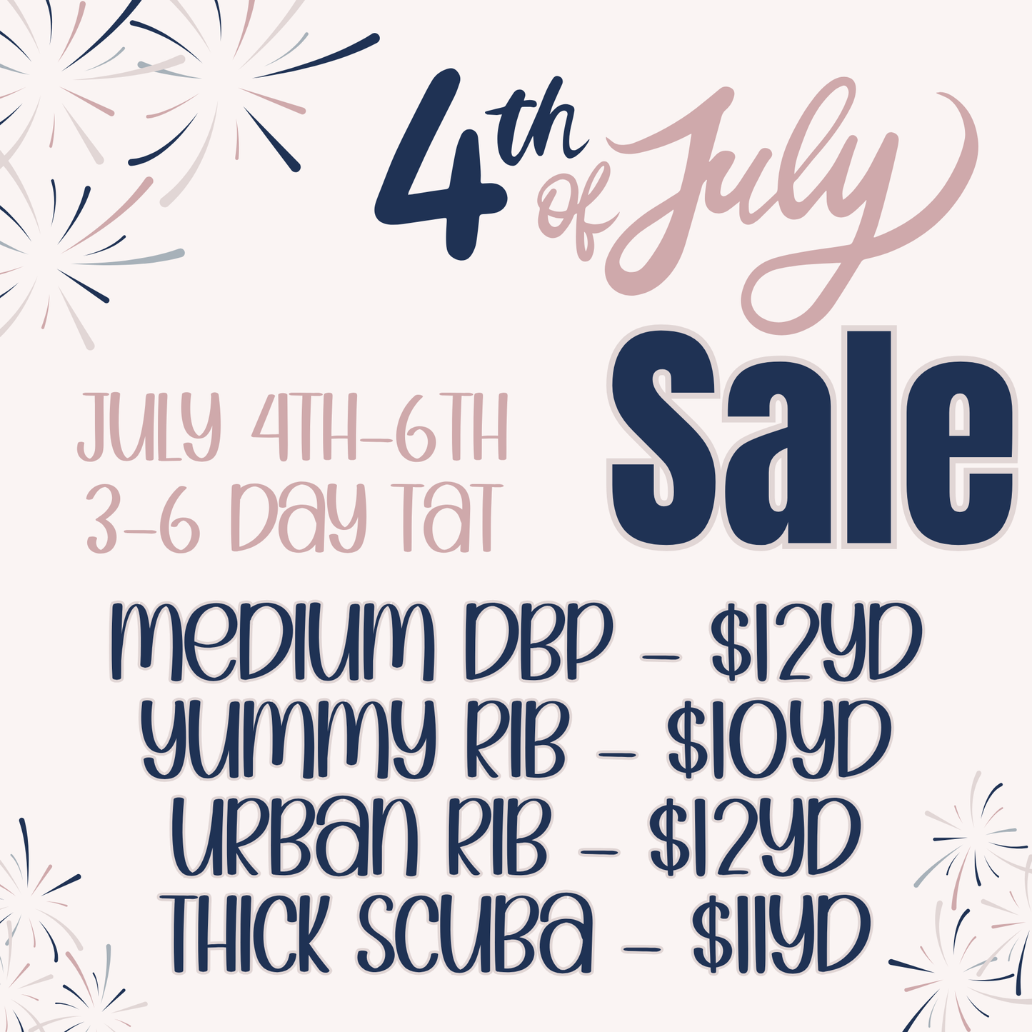 Fourth of July Sale!