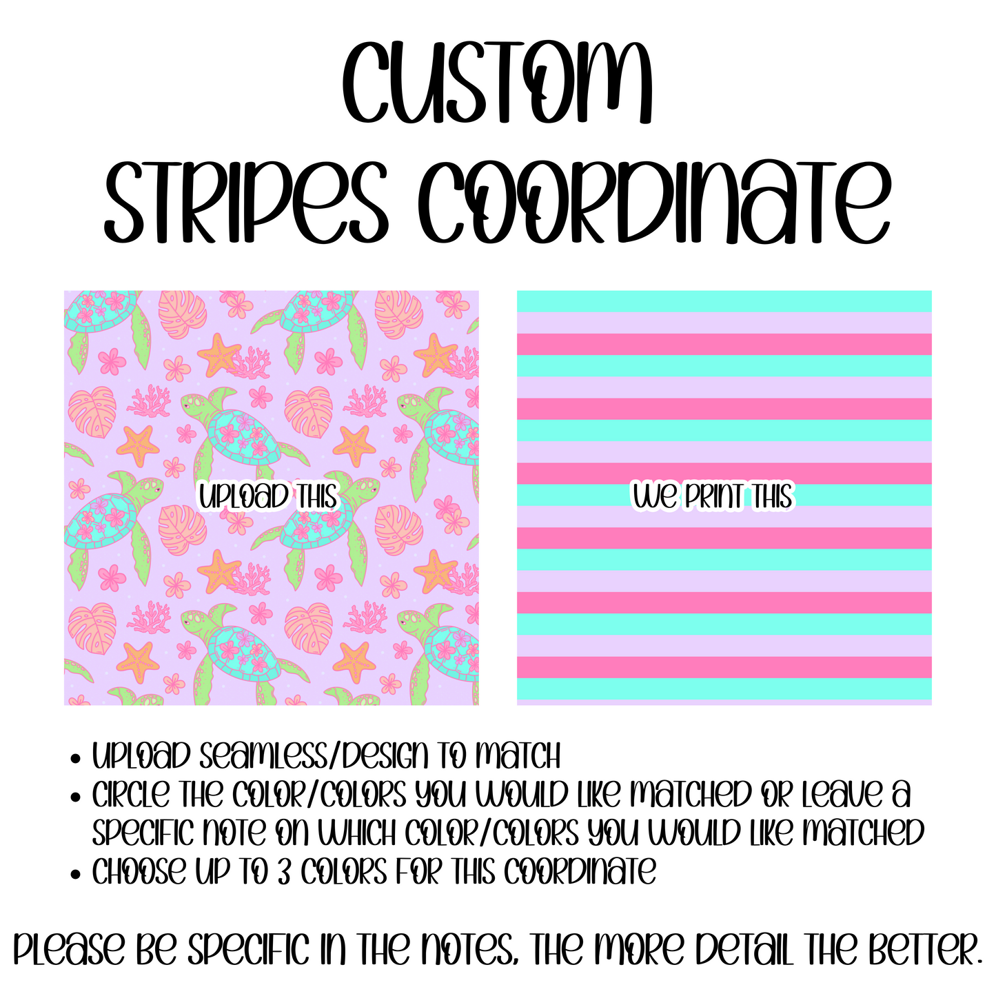 Custom three colored stripes