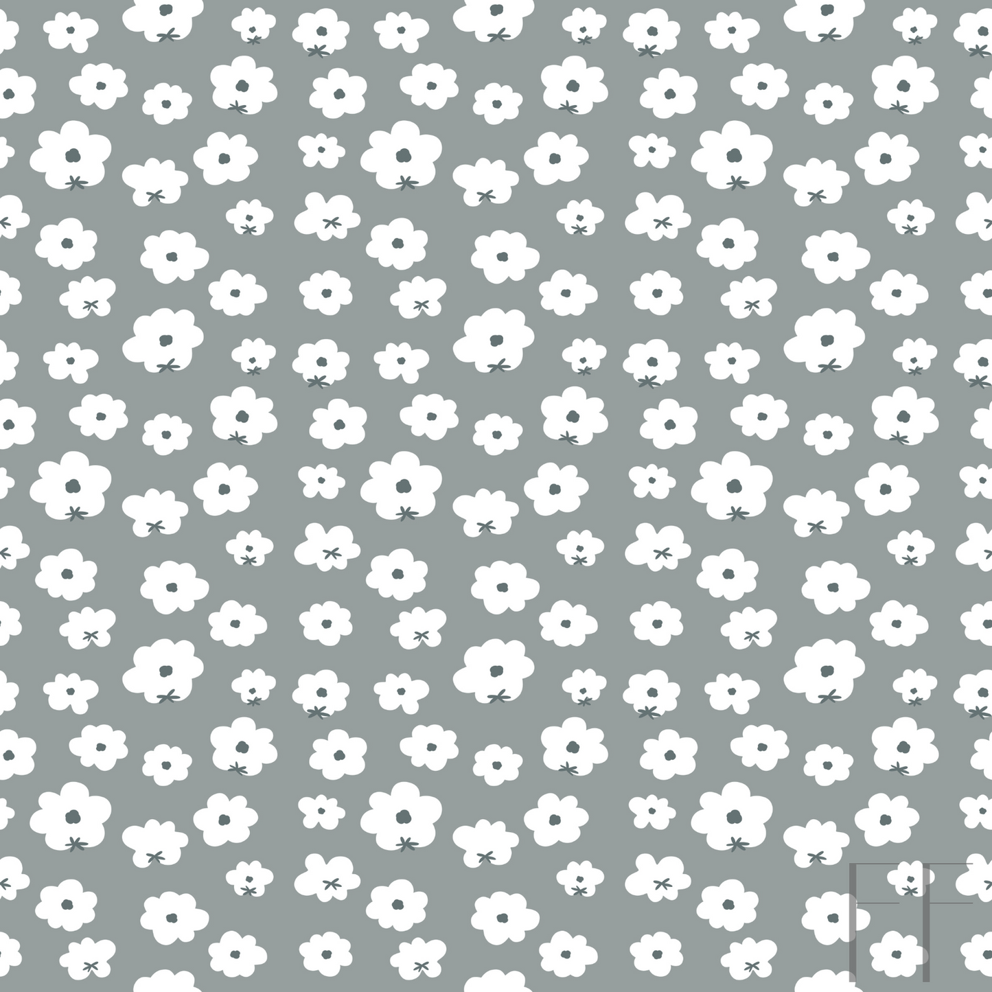 Grey floral