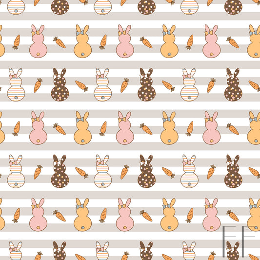 Bunny on stripes