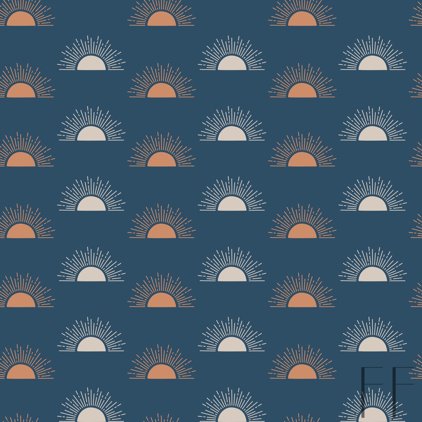 Sun on blue