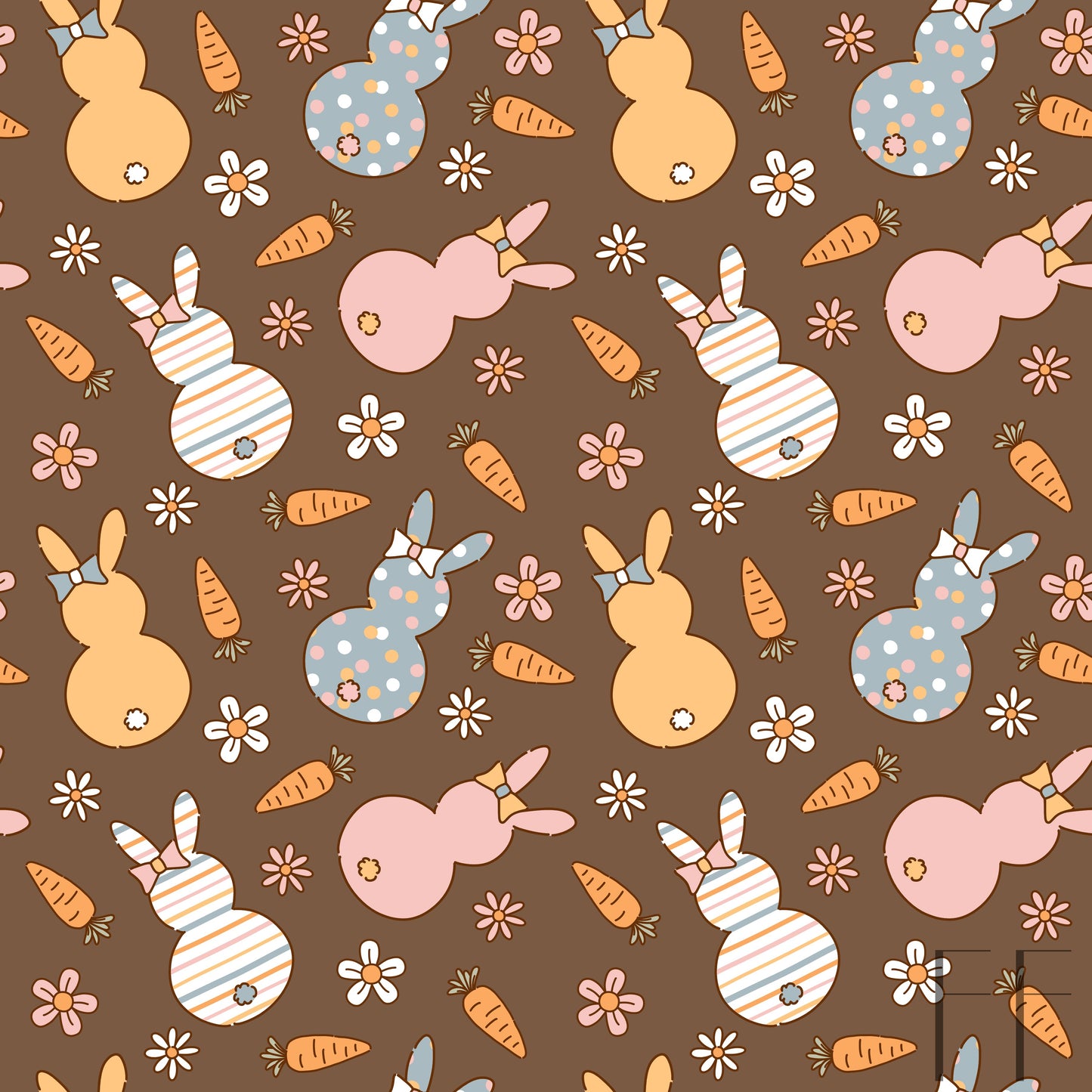Brown spring bunny