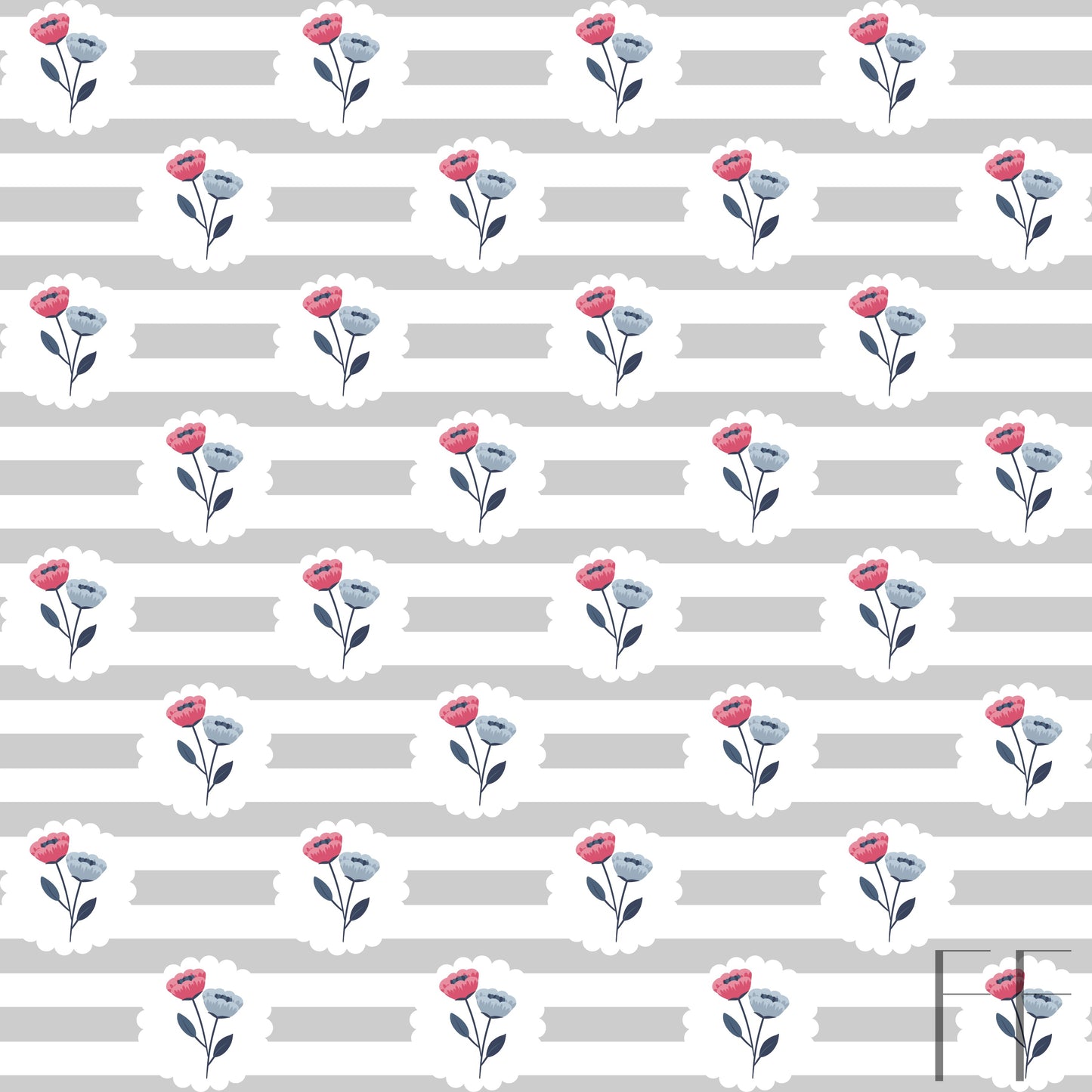 Tulip on stripes