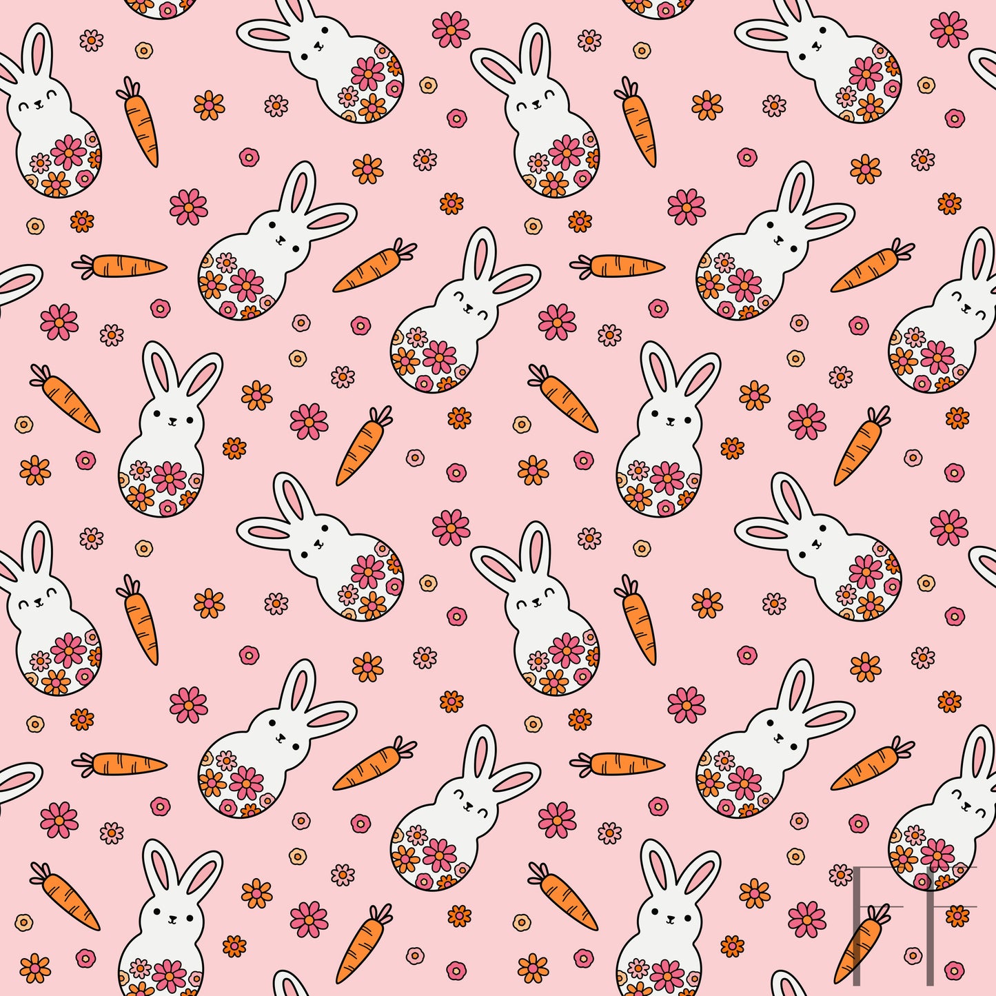 Bunnies on pink