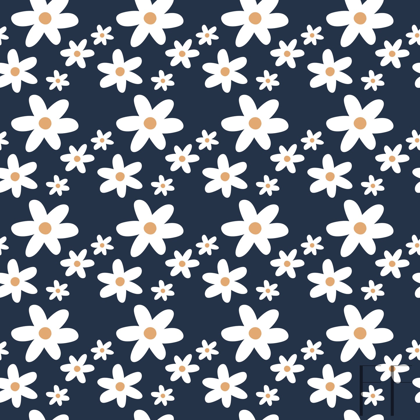 Daisy on navy