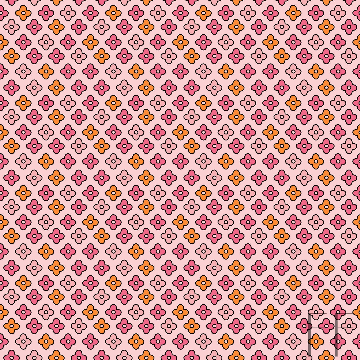 Spring flowers orange and pink
