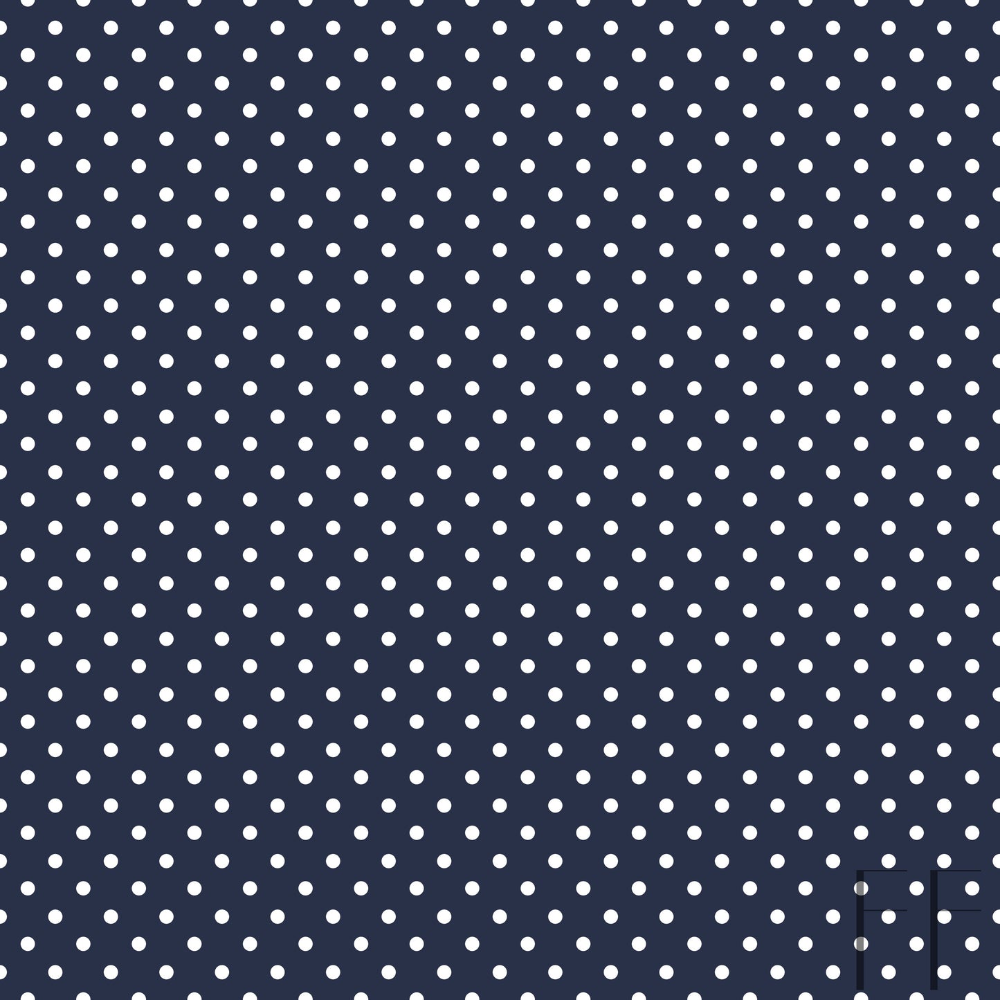 Navy polka dots