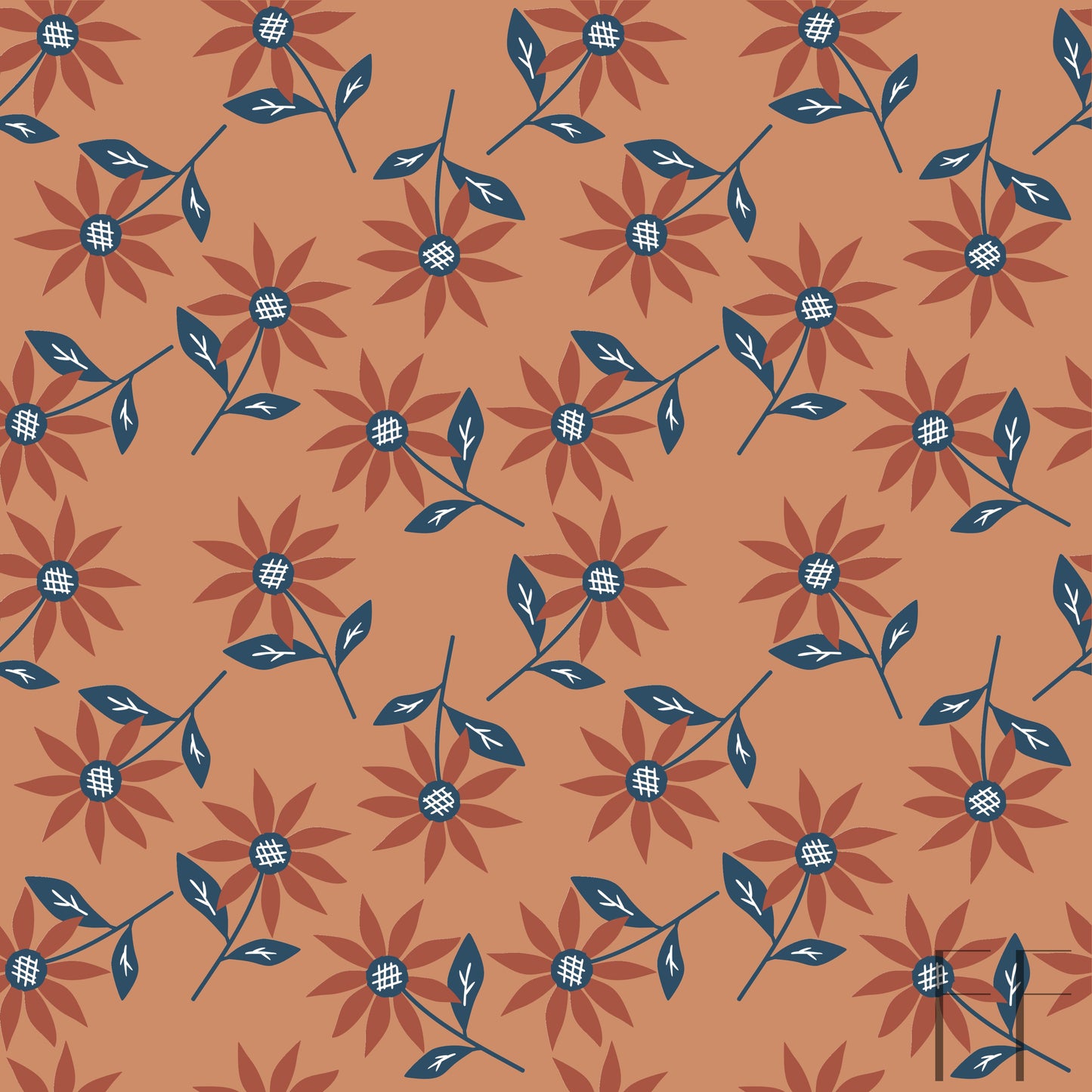 Orange floral