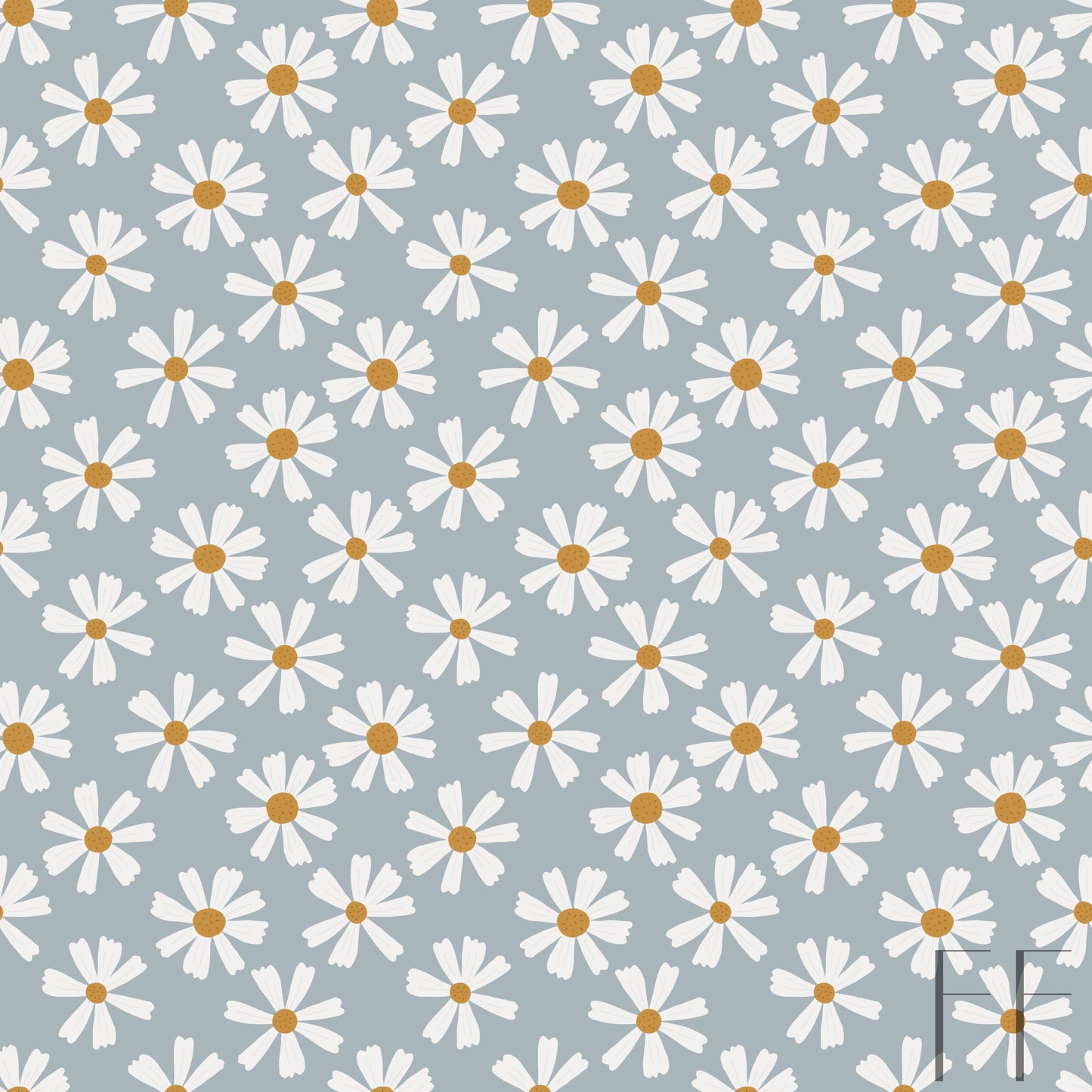 Flower on blue