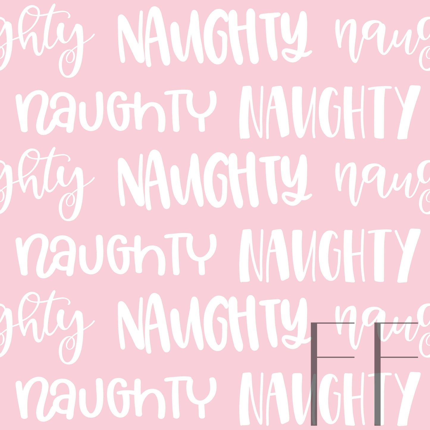 Naughty Typography Pink raspberry Pattern