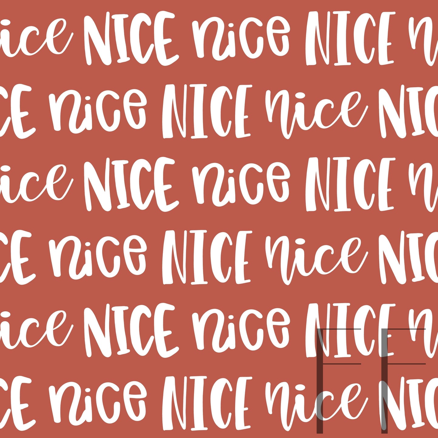 Nice Typography Light Red raspberry Pattern