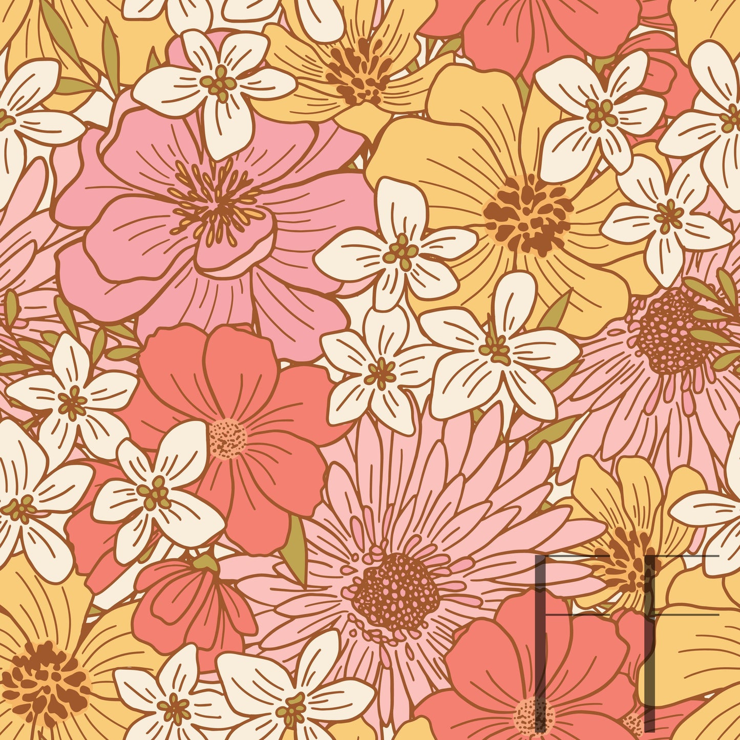 Xanthe Pink Floral Raspberry Pattern