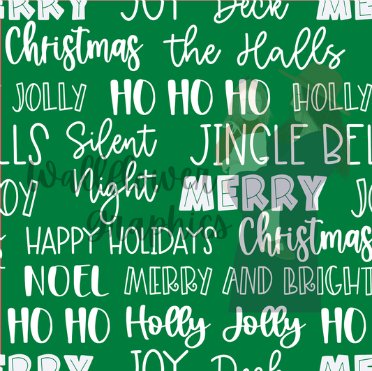 Christmas Greetings-Green