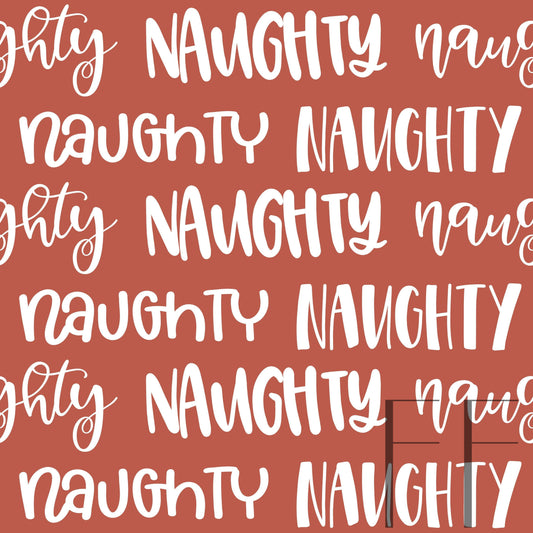 Naughty Typography Light red raspberry Pattern