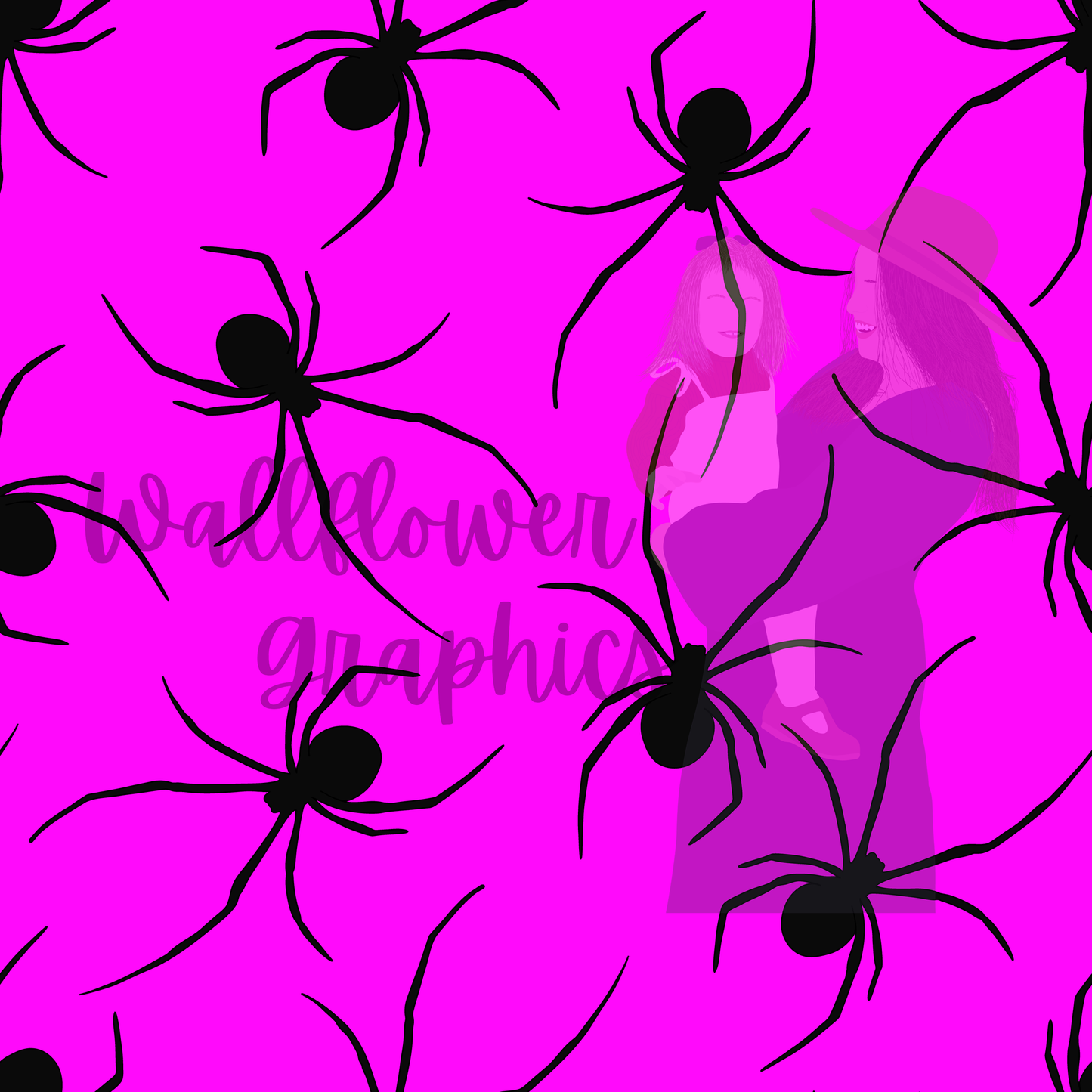 Hot pink Spiders