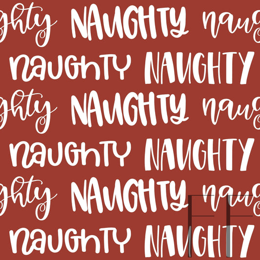 Naughty Typography Dark red raspberry Pattern