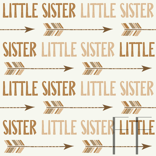 Little Sister Arrow Neutral Raspberry Pattern