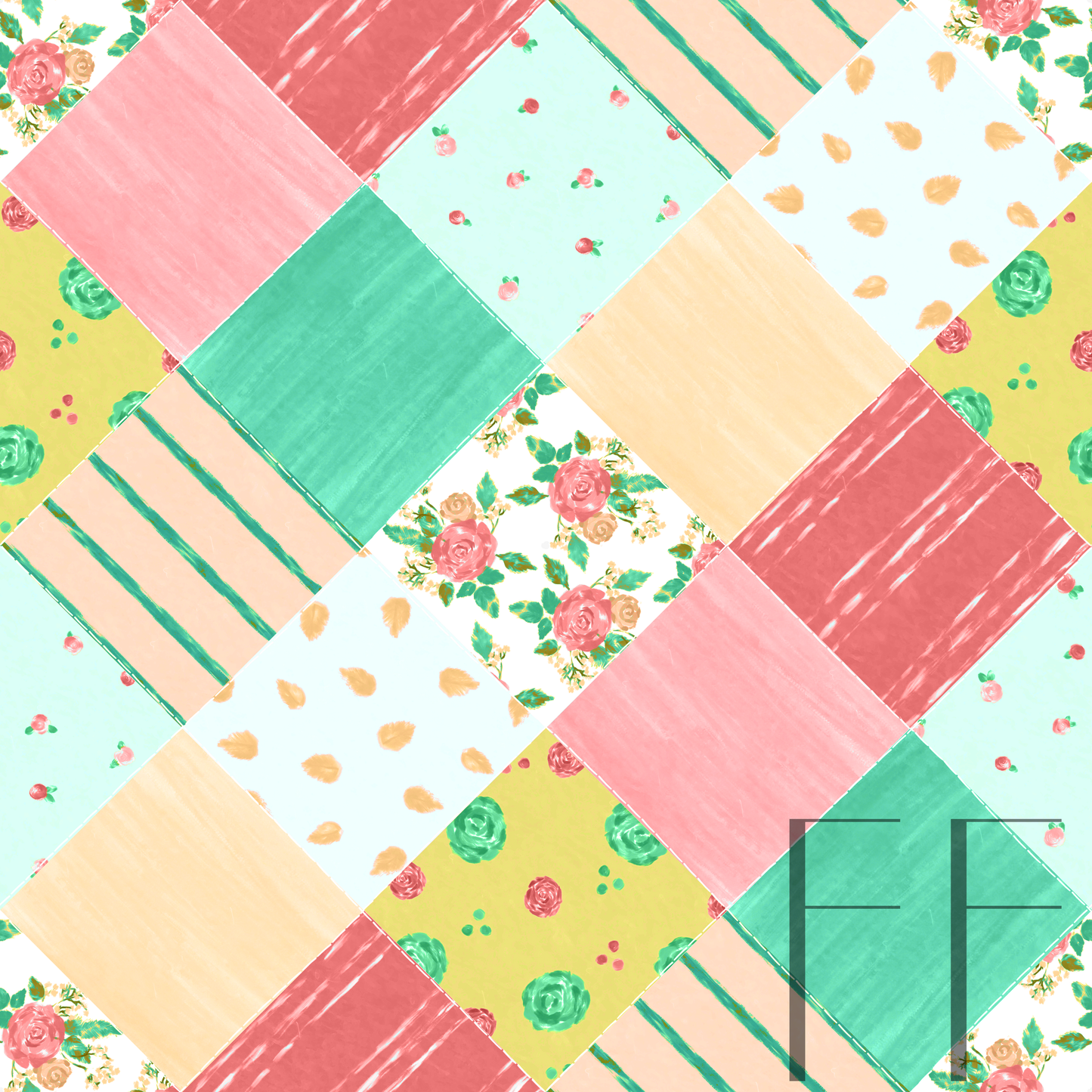 Bright Floral Quilt