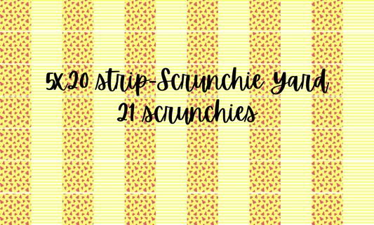 Yellow Watermelon-Strip 5X20 Scrunchie Yard