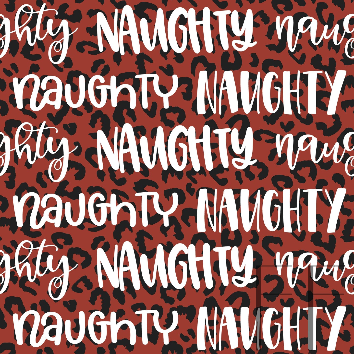 Naughty Leopard Dark Red raspberry Pattern