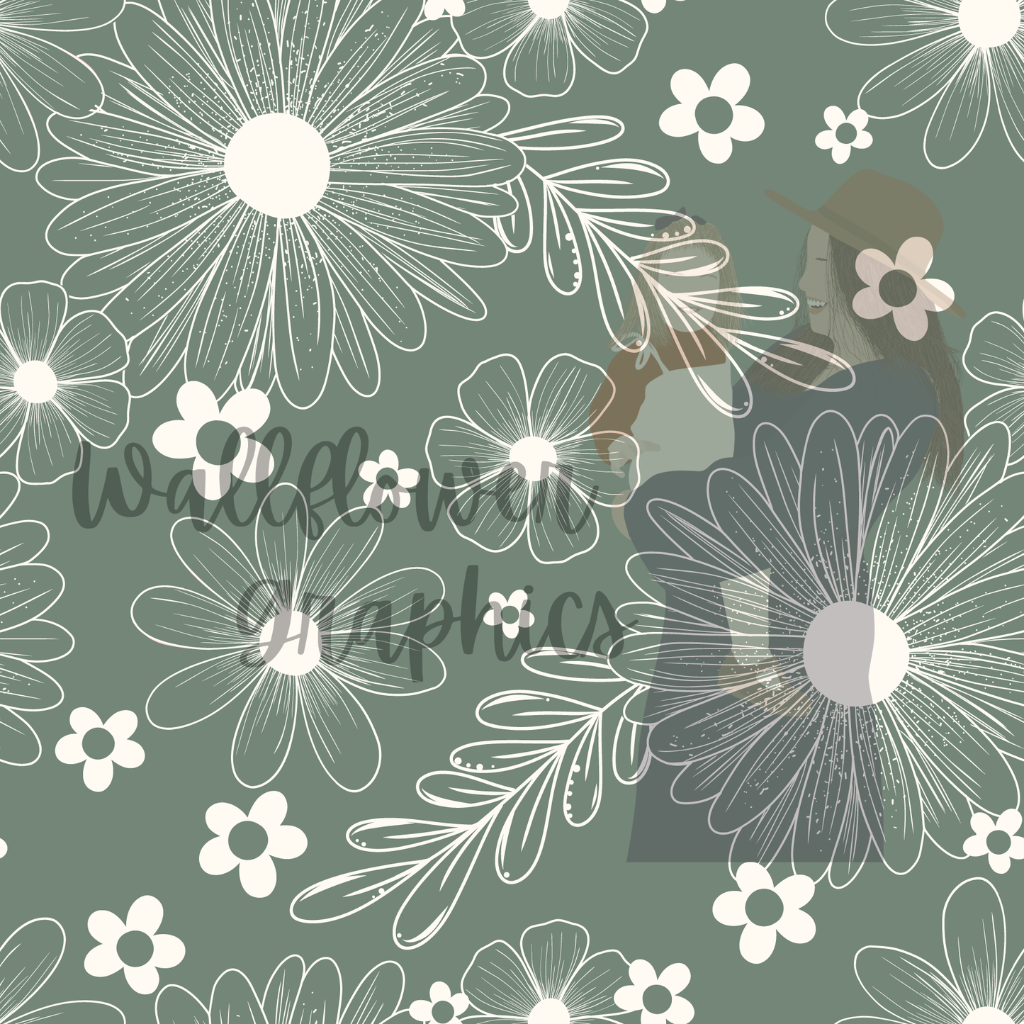 Sage and Cream Floral