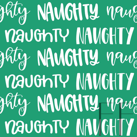 Naughty Typography Bright green raspberry Pattern