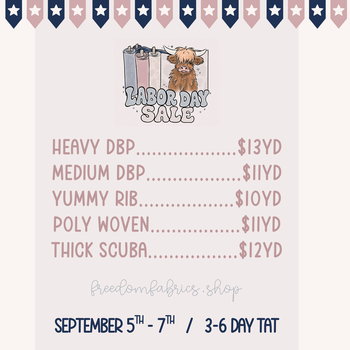 LABOR DAY SALE