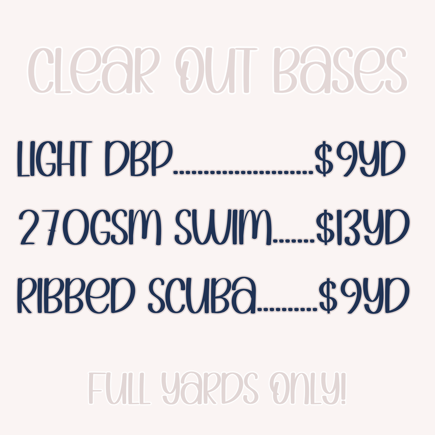 CLEAR OUT BASES.