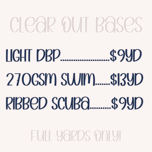 CLEAR OUT BASES.