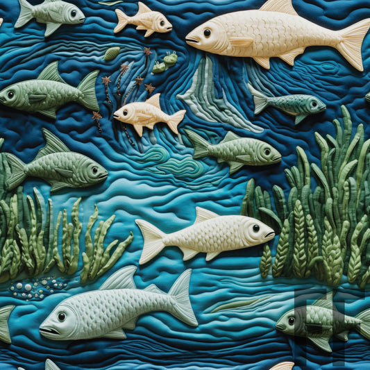 Fish Faux Quilt Seamless