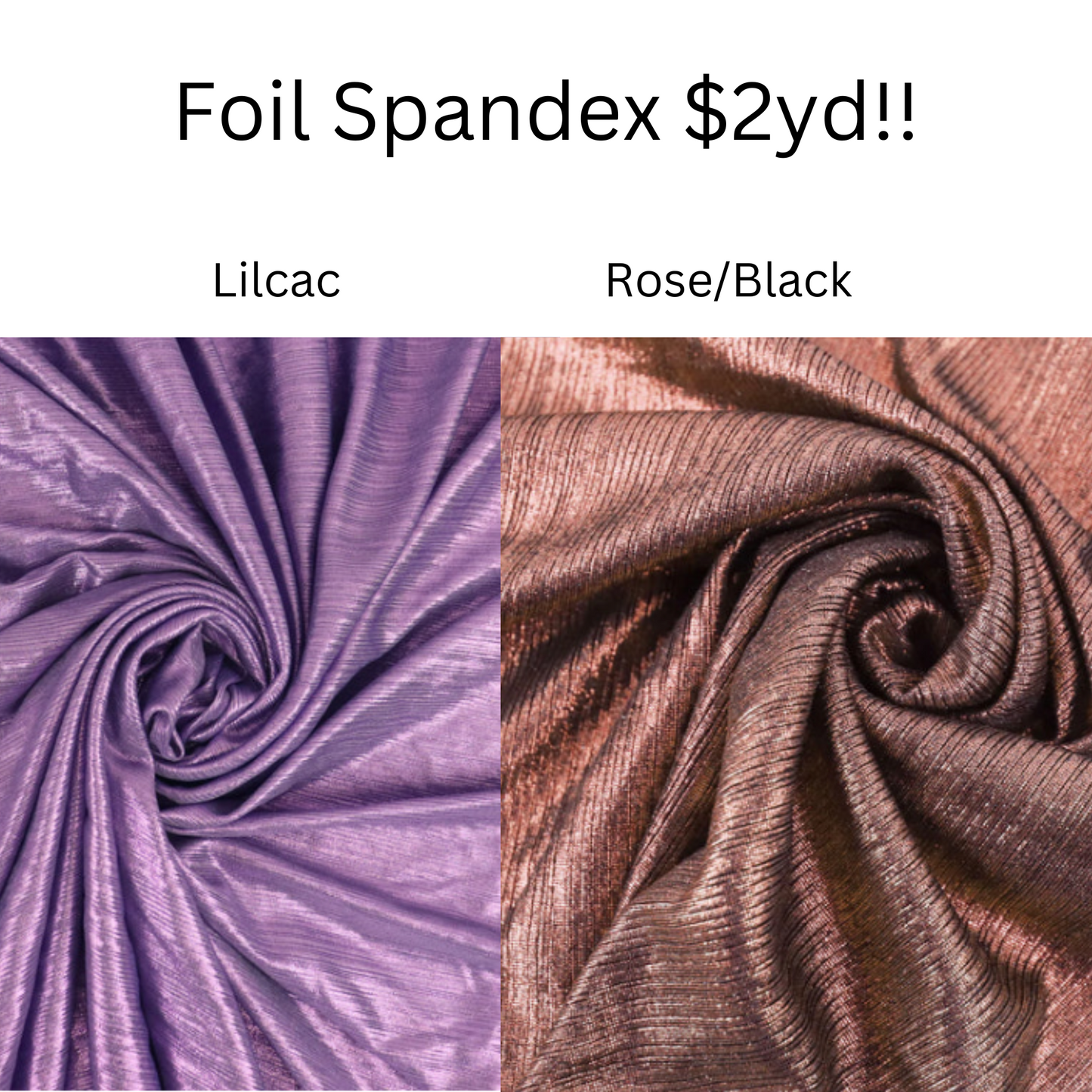 Poly/Spandex $2yd (no codes)