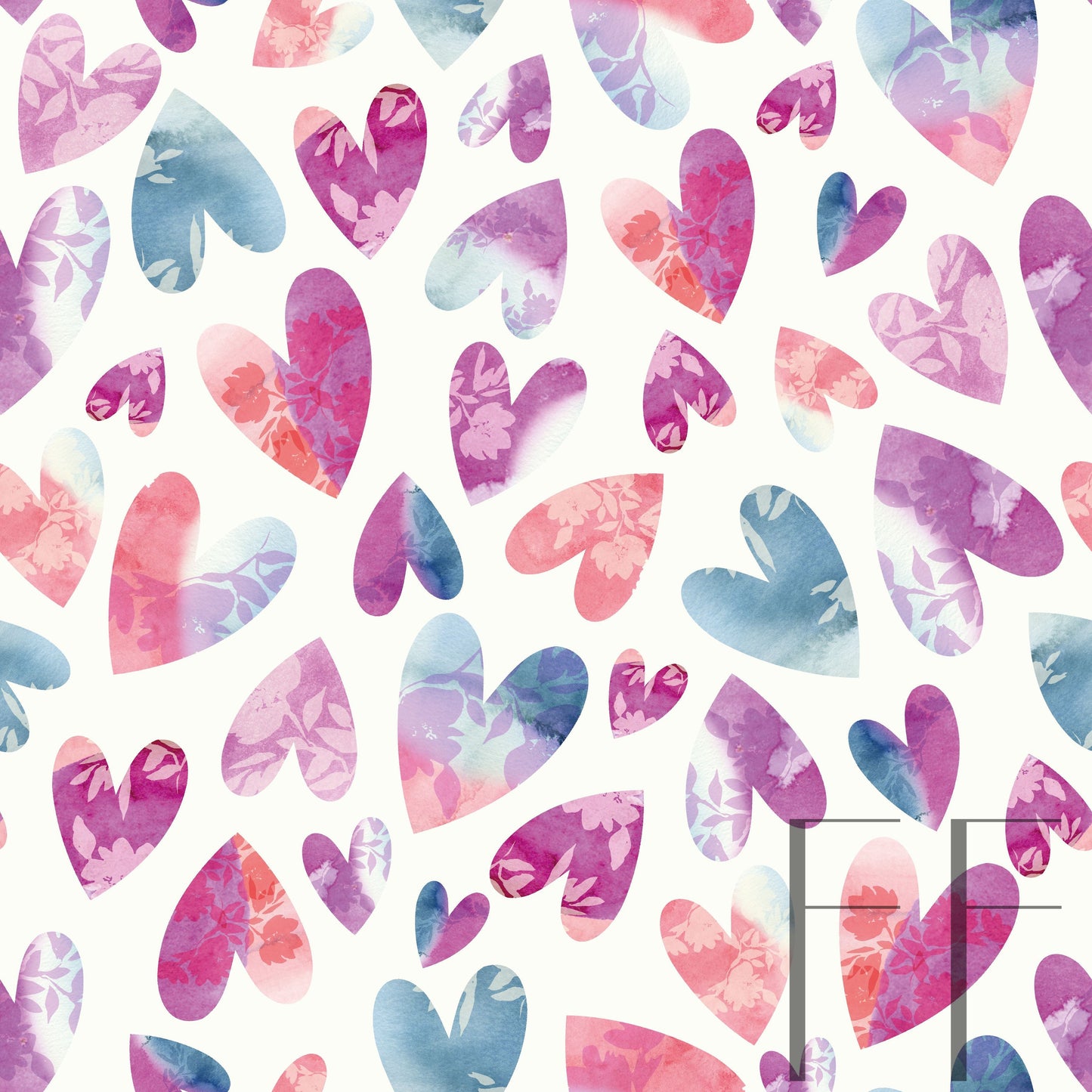 Light Floral hearts