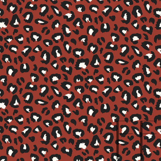 Holiday Leopard Warm Dark red rasberry Pattern