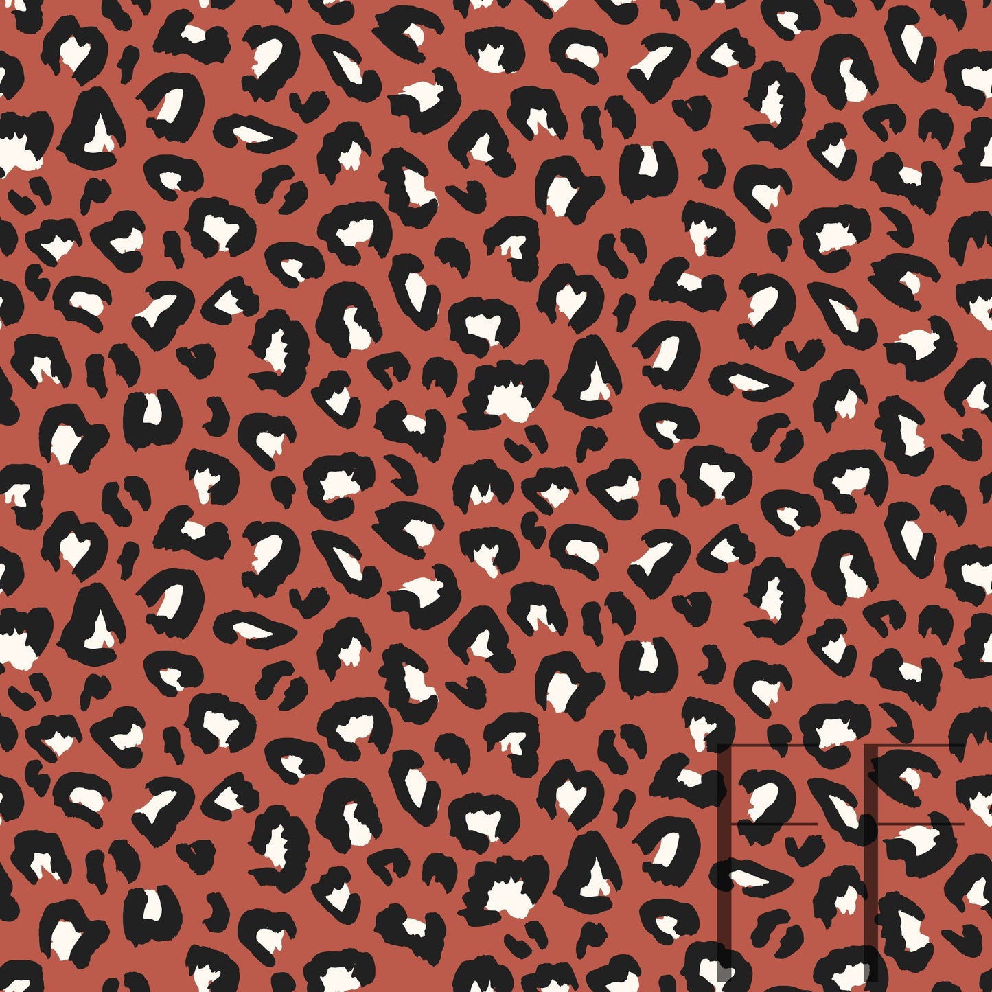 Holiday Leopard Muted red Rasbery Pattern