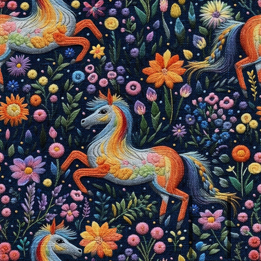 Rainbow Unicorn Embroidery raspberry Pattern