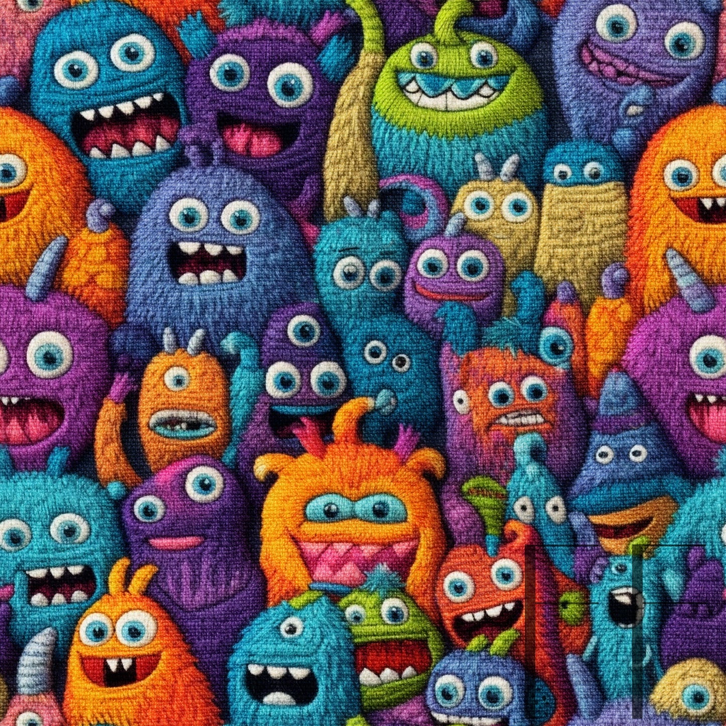 Cute Monsters 2 Embroidery raspberry Pattern