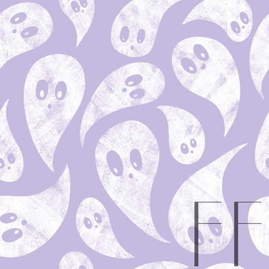 Halloween Ghosts Pastel purple raspberry Pattern