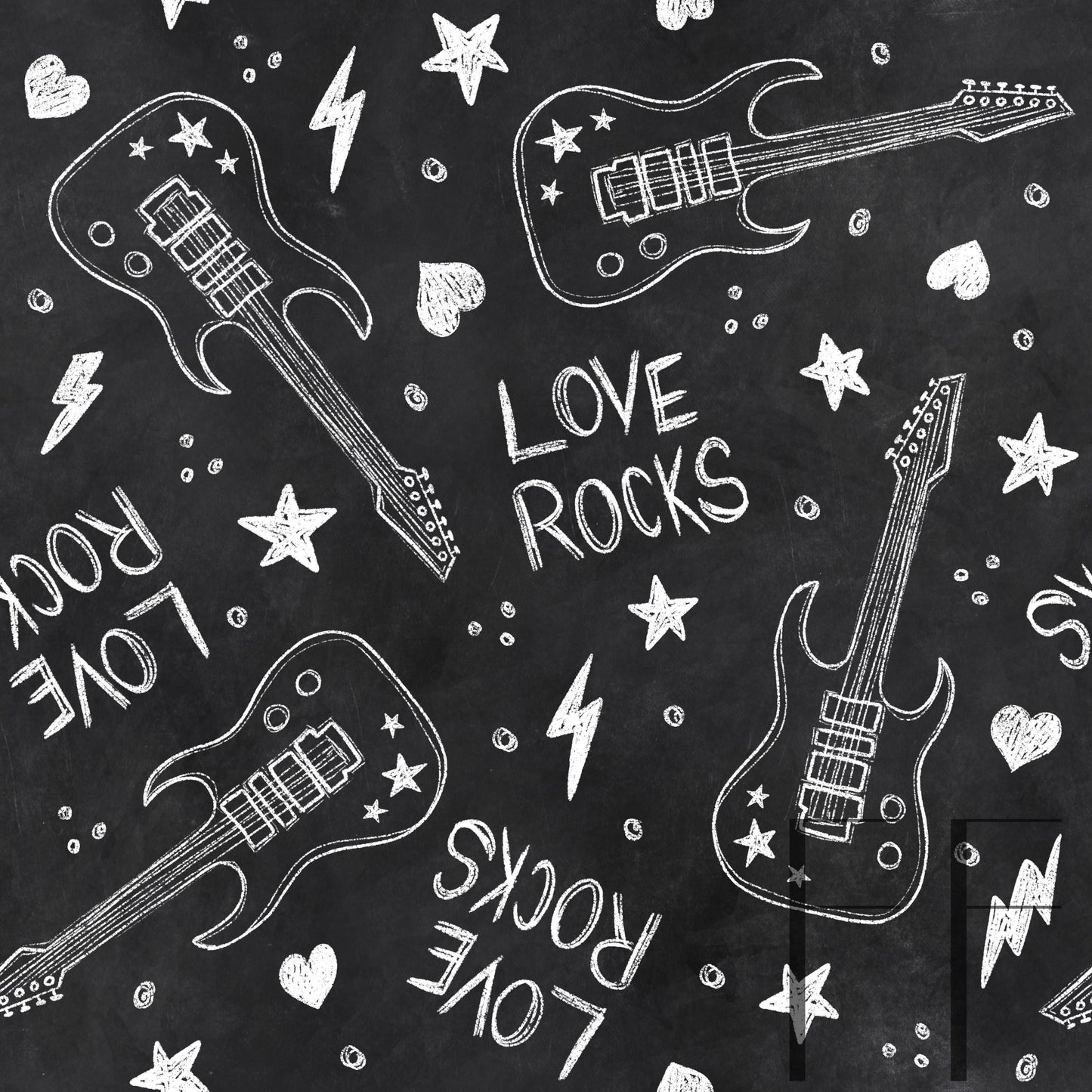 Love Rocks Chalkboard raspberry pattern