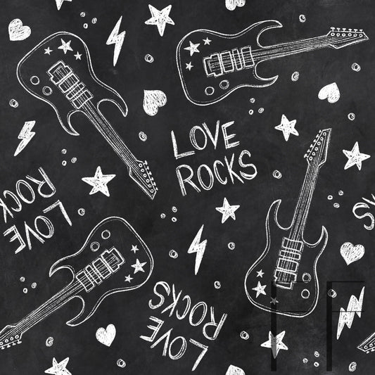 Love Rocks Chalkboard raspberry pattern