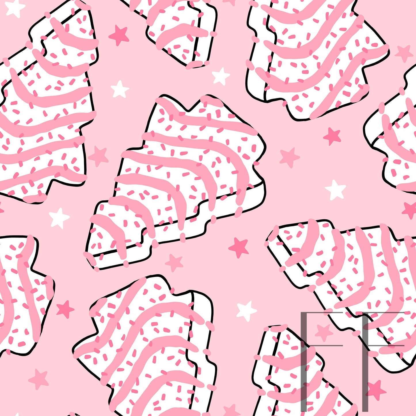 Little Debbie White Pink Tree cakes raspberry Pattern