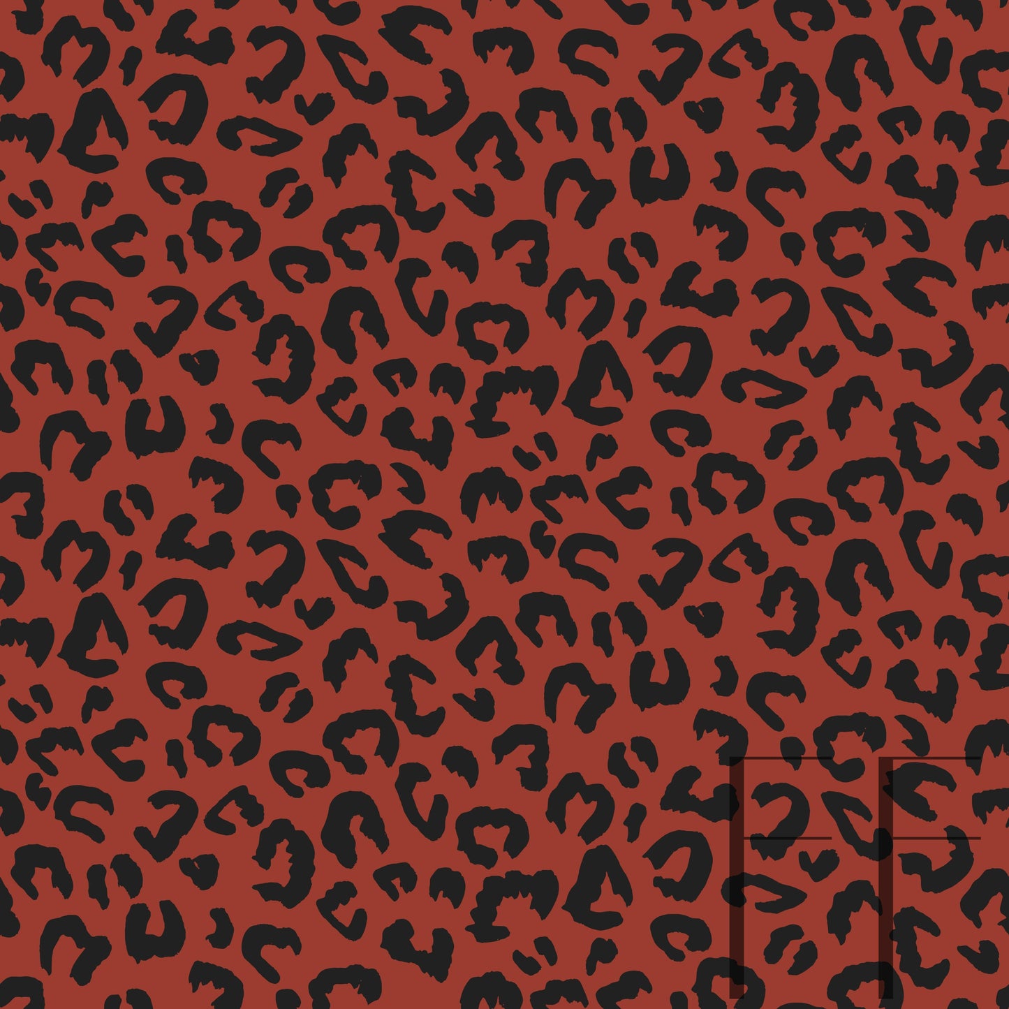 Leopard Dark Red Version raspberry Pattern