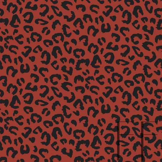 Leopard Dark Red Version raspberry Pattern