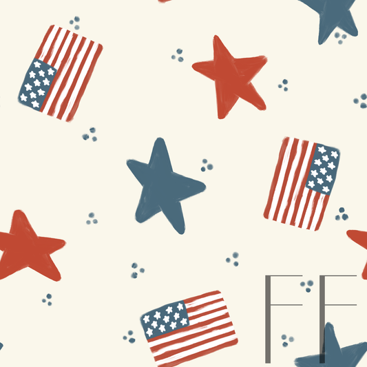 USA Flags and Stars