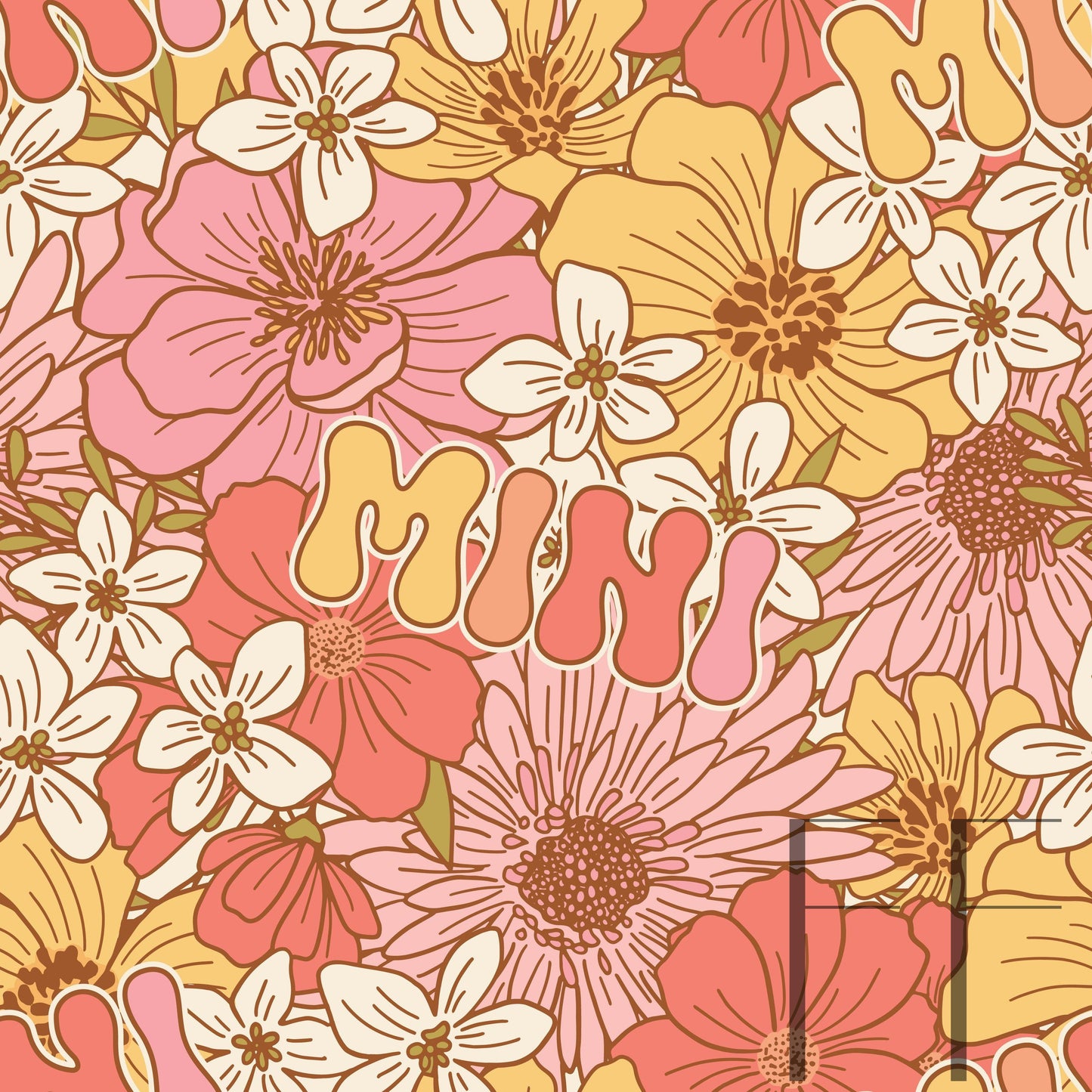 Xan the Pink Mini Floral Raspberry Pattern