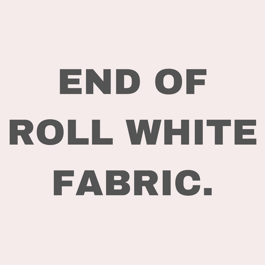 End of roll white fabric bags.