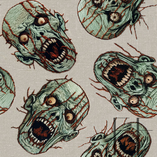 Creepy Zombie Embroidery raspberry Pattern