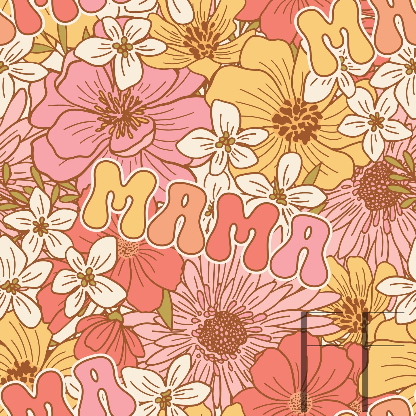 Xan the Pink Mama Floral Rasberry Pattern