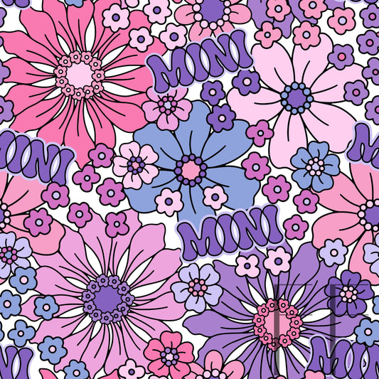 MINI Yesterday Daisy Purple Raspberry Pattern